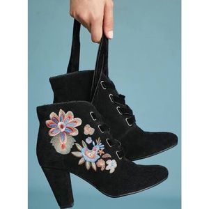 Anthropologie Chelsea Crew Frida Embroidered Boots